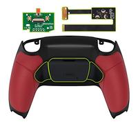 eXtremeRate Rise 2.0 Remap Kit Programmabile per ps5 Controller Joystick,Palette Tasti Posteriori Back Button Cover Grip Gommato,2 Pulsanti Aggiuntivi per ps5 Joypad BDM-010/020,Rosso