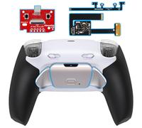 eXtremeRate Rise Plus Max RMB Tasti Aggiuntivi per ps5 Controller BDM-010/020,Palette Posteriori Metallo Clicky Trigger Stop Back Button Remap Kit per ps5 Joystick-Senza Controller-Bianco Nero