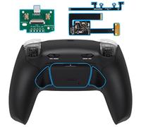 eXtremeRate RISE Plus MAX Tasti Aggiuntivi Clicky Trigger Stop per ps5 Controller BDM-010/020,Palette Posteriori Back Button Cover Grip Gommato per ps5 Joystick-Senza Controller-Nero