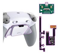 eXtremeRate RISE Plus MAX Tasti Aggiuntivi Clicky Trigger Stop per ps5 Controller BDM-030/040/050,Palette Posteriori Back Button Remap Kit per ps5 Joystick-Senza Controller-Bianco Grigio
