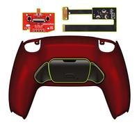 eXtremeRate Rise2.0 Remap Kit Metallo per ps5 Controller BDM-010/020, 2 Palette Paddles Back Button Tasti Aggiuntivi Programmabili & Cover Posteriore per ps5 Joystick-Rosso Scarlatto