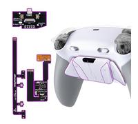 eXtremeRate RISE4 Plus MAX Remap Kit per ps5 Controller BDM-030 040 050 060, 4 Palette Posteriori Programmabili & Clicky Trigger Stop per ps5 Joystick - Senza Controller, Bianco&Grigio
