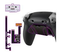 eXtremeRate RISE4 Plus MAX Remap Kit per ps5 Controller BDM-030 040 050 060, 4 Palette Posteriori Programmabili in Metallo & Clicky Trigger Stop per ps5 Joystick - Senza Controller, Nero