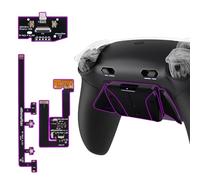 eXtremeRate RISE4 Plus MAX Remap Kit per ps5 Controller BDM-030 040 050 060, 4 Palette Posteriori Programmabili & Clicky Trigger Stop per ps5 Joystick - Senza Controller, Nero&Nero