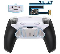 eXtremeRate RISE4 Plus MAX RMB Tasti Aggiuntivi per ps5 Controller BDM-010/020,Palette Posteriori Metallo Clicky Trigger Stop Back Button Remap Kit per ps5 Joystick-Senza Controller-Bianco Nero