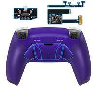 eXtremeRate RISE4 Plus Max Tasti Aggiuntivi Clicky Trigger Stop per ps5 Controller BDM-010 020,Palette Posteriori Back Button Cover Grip Gommato per ps5 Joystick-Senza Controller-Galactic Purple