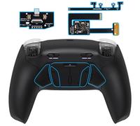 eXtremeRate RISE4 Plus MAX Tasti Aggiuntivi Clicky Trigger Stop per ps5 Controller BDM-010 020,Palette Posteriori Back Button Cover Grip Gommato per ps5 Joystick-Senza Controller-Nero