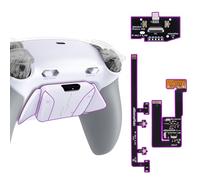 eXtremeRate RISE4 Plus Max Tasti Aggiuntivi Clicky Trigger Stop per ps5 Controller BDM-030/040/050,Palette Posteriori Back Button Remap Kit per ps5 Joystick-Senza Controller-Bianco Grigio