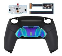 eXtremeRate Rise4 Remap Kit Metallo per ps5 Controller BDM-010/020, 4 Palette Paddles Back Button Programmabili per ps5 Joystick, Cover Grip&Tasti Posteriori Accessori Kit-Nero Blu Viola