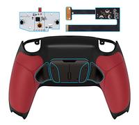 eXtremeRate Rise4 Remap Kit Metallo per ps5 Controller BDM-010/020, 4 Palette Paddles Back Button Programmabili per ps5 Joystick, Cover Grip&Tasti Posteriori Accessori Kit-Rosso