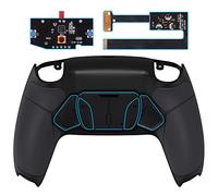 eXtremeRate Rise4 Remap Kit per ps5 Controller BDM-010/020,4 Paddles Aggiuntivi Programmabili & Cover Grip Gommato, Palette Tasti Posteriori Back Button Accessori per ps5 Joystick, Nero