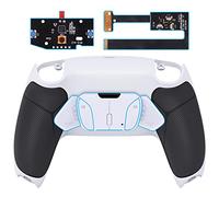 eXtremeRate Rise4 Remap Kit per ps5 Controller BDM-010/020,4 Paddles Aggiuntivi Programmabili & Cover Grip Gommato, Palette Tasti Posteriori Back Button Accessori per ps5 Joystick, Bianco Nero