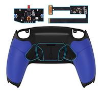 eXtremeRate Rise4 Remap Kit per ps5 Controller BDM-010/020,4 Paddles Aggiuntivi Programmabili & Cover Grip Gommato, Palette Tasti Posteriori Back Button Accessori per ps5 Joystick, Blu