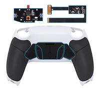 eXtremeRate Rise4 Remap Kit per ps5 Controller Joystick,Palette Tasti Posteriori Back Button Cover Grip Gommato,4 Paddles Aggiuntivi Programmabili per ps5 Joypad BDM-010/020,Nero Nero