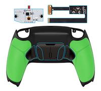 eXtremeRate RISE4 Remap Kit Programmabile Metallo per ps5 Controller BDM-010/020,4 Tasti Posteriori Palette Metallo Back Button Cover per ps5 Joystick BDM 010 020-Verde Grip