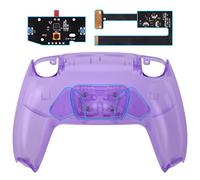 eXtremeRate Rise4 Remap Kit Programmabile per ps5 Controller BDM-010/020,4 Palette Tasti Aggiuntivi Back Button & Cover Posteriore per ps5 Joystick-Trasparente Viola Atomico