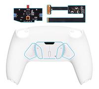 eXtremeRate Rise4 Remap Kit Programmabile per ps5 Controller BDM-010/020,4 Palette Tasti Aggiuntivi Back Button & Cover Posteriore per ps5 Joystick-Bianco