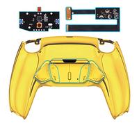 eXtremeRate Rise4 Remap Kit Programmabile per ps5 Controller BDM-010/020,4 Palette Tasti Aggiuntivi Back Button & Cover Posteriore per ps5 Joystick-Oro Cromo
