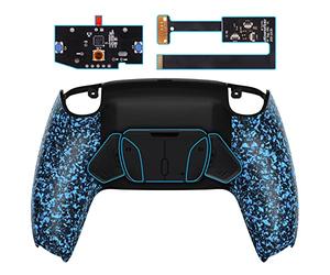 eXtremeRate Rise4 Remap Kit Programmabile per ps5 Controller BDM-010/020,4 Palette Tasti Aggiuntivi Back Button & Cover Posteriore per ps5 Joystick-Blu Antiscivolo