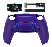 eXtremeRate RISE4 Remap Kit Programmabile per ps5 Controller BDM-010/020,Cover Grip Gomma&4 Tasti Posteriori Palette Back Buttons per ps5 Joystick(BDM-010/020)-Galactic Purple