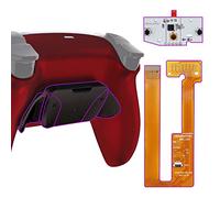 eXtremeRate RISE4 Remap Kit Programmabile per ps5 Controller BDM-030/040/050,4 Tasti Aggiuntivi Palette Metallo Back Button Cover Pulsante Posteriore per ps5 Joystick-Rosso Scarlatto