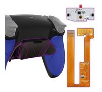 eXtremeRate RISE4 Remap Kit Programmabile per ps5 Controller BDM-030/040/050,4 Tasti Aggiuntivi Palette Metallo Back Button Cover Pulsante Posteriore per ps5 Joystick-Blu Grip