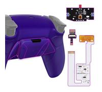 eXtremeRate Rise4 V3 Remap Kit per ps5 Controller Joystick,4 Palette Tasti Posteriori Back Button Paddles Cover Grip Gommato per ps5 Joypad BDM-030/040/050-Senza Controller-Galactic Purple