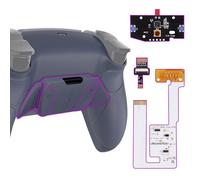 eXtremeRate Rise4 V3 Remap Kit per ps5 Controller Joystick,4 Palette Tasti Posteriori Back Button Paddles Cover Grip Gommato per ps5 Joypad BDM-030/040/050-Senza Controller-Sterling Silver