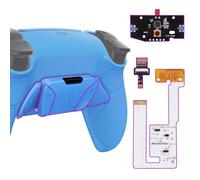 eXtremeRate Rise4 V3 Remap Kit per ps5 Controller Joystick,4 Palette Tasti Posteriori Back Button Paddles Cover Grip Gommato per ps5 Joypad BDM-030/040/050-Senza Controller-Starlight Blue