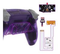 eXtremeRate Rise4 V3 Remap Kit per ps5 Controller Joystick BDM-030/040/050,4 Tasti Aggiuntivi Palette Back Button Paddles Cover Posteriore per ps5 Joypad-Senza Controller-Trasparente Viola