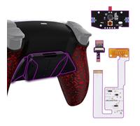 eXtremeRate Rise4 V3 Remap Kit Programmabile per ps5 Controller,4 Palette Tasti Aggiuntivi Back Button Paddles Cover Posteriore per ps5 Joystick BDM-030/040/050-Rosso Antiscivolo