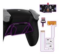 eXtremeRate Rise4 V3 Remap Kit Programmabile per ps5 Controller,4 Palette Tasti Aggiuntivi Back Button Paddles Cover Posteriore per ps5 Joystick BDM-030/040/050-Nero Antiscivolo