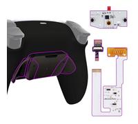 eXtremeRate Rise4 V3 Remap Kit Programmabile per ps5 Controller BDM-030/040/050,4 Palette Metallo Back Button Paddles,Tasti Aggiuntivi Cover Posteriore per ps5 Joystick-Nero