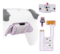 eXtremeRate RISE4 V3 Remap Kit Programmabile per ps5 Controller BDM-030/040/050,4 Tasti Aggiuntivi Palette Metallo Back Button Cover Posteriore per ps5 Joystick-Senza Controller-Bianco