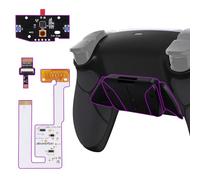eXtremeRate Rise4 V3 Remap Kit Programmabile per ps5 Controller BDM-030/040/050,4 Tasti Aggiuntivi Palette Back Button Cover Grip Gomma Paddles Posteriore per ps5 Joystick-Nero