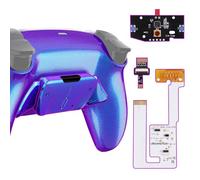 eXtremeRate RISE4 V3 Remap Kit Programmabile per ps5 Controller BDM-030/040/050,4 Tasti Aggiuntivi Palette Back Button Cover Posteriore per ps5 Joystick-Senza Controller-Camaleonte Viola Blu