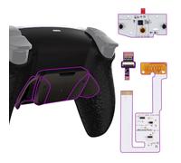 eXtremeRate RISE4 V3 Remap Kit Programmabile per ps5 Controller BDM-030/040/050,4 Tasti Aggiuntivi Palette Metallo Back Button Cover Posteriore per ps5 Joystick-Senza Controller-Nero Antiscivolo