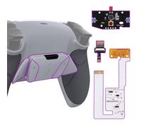 eXtremeRate RISE4 V3 Remap Kit Programmabile per ps5 Controller BDM-030/040/050,4 Tasti Aggiuntivi Palette Back Button Cover Posteriore Grip Gommato per ps5 Joystick-Senza Controller-Grigio Classico