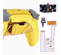 eXtremeRate RISE4 V3 Remap Kit Programmabile per ps5 Controller BDM-030/040/050,4 Tasti Aggiuntivi Palette Back Button Cover Posteriore per ps5 Joystick-Senza Controller-Oro Cromo