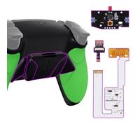 eXtremeRate Rise4 V3 Remap Kit Programmabile per ps5 Controller BDM-030/040/050,4 Tasti Posteriori Palette Back Button Paddles Cover Grip Gommato per ps5 Joystick-Senza Controller-Nero&Verde