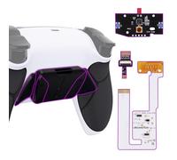eXtremeRate Rise4 V3 Remap Kit Programmabile per ps5 Controller Joystick BDM-030/040/050,4 Tasti Aggiuntivi Palette Cover Posteriore Grip Gommato,Back Button Attachment per Joypad-Bianco