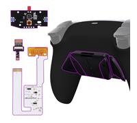 eXtremeRate Rise4 V4 Remap Kit Programmabile per ps5 Controller BDM-030 040 050 060, 4 Tasti Aggiuntivi & Cover Posteriori, Palette Back Button Set per ps5 Joystick - Nero
