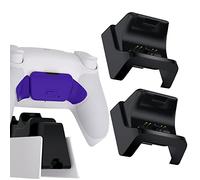 eXtremeRate RiseDock Supporto Estensione per ps5 Controller Stazione di Ricarica con Rise&RISE4 Remap Kit,Estensori di Caricatore Compatibile con HEXGAMING Rival,Rival PRO&Ultimate-Nero