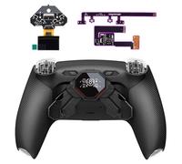 eXtremeRate Spark Remap Kit per ps5 Controller BDM-030 040 050 060, Display OLED +Clicky Trigger Stop +Grip Ergonomici, 4 Tasti Posteriori Rimappabili Accessori per ps5 Joystick, Nero&Nero