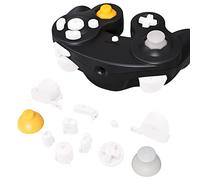 eXtremeRate Tasti Analogici Kit per Nintendo Gamecube Controller,Pulsante ABXY D-Pad Z L R Levette Analogiche Ricambio per Nintendo Gamecube Joystick,Senza Controller-Bianco