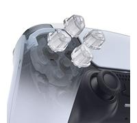 eXtremeRate Tasti D-Pad Divisi per ps5/Edge Controller, Pulsanti Direzionali Dpad Indipendenti Ergonomici per ps4 Joystick JDM-040/050/055, Trasparente