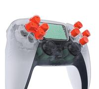 eXtremeRate Tasti Frontali D-pad Ricambio per ps5 controller Pulsanti Azione Kit Tricolore Croci Direzionali per ps5 Joystick con Simboli Ridisegnati Personalizzati-Arancione