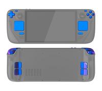 eXtremeRate Tasti Pulsanti Kit per Steam Deck OLED,Tasto ABXY D-Pad Trackpad Bumpers Trigger Grilletti DIY Ricambio per Steam Deck OLED Console con Cacciaviti(Senza Console)-Camaleonte Viola Blu