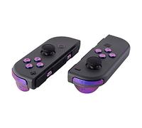 eXtremeRate Tasti Ricambio per Nintendo Switch/OLED Joycon, Pulsanti Direzionali ABXY Trigger Grilletto Pezzi Kit per Controller Joystick con Cacciaviti,Senza Joycon-Camaleonte Viola Blu