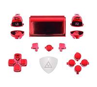 eXtremeRate Tasti Ricambio per ps4 PRO Slim Controller Trigger R1 L1 R2 L2 D-Pad Touchpad Pulsante Ricambio per ps4 Joystick-Rosso Cromo(CUH-ZCT2)